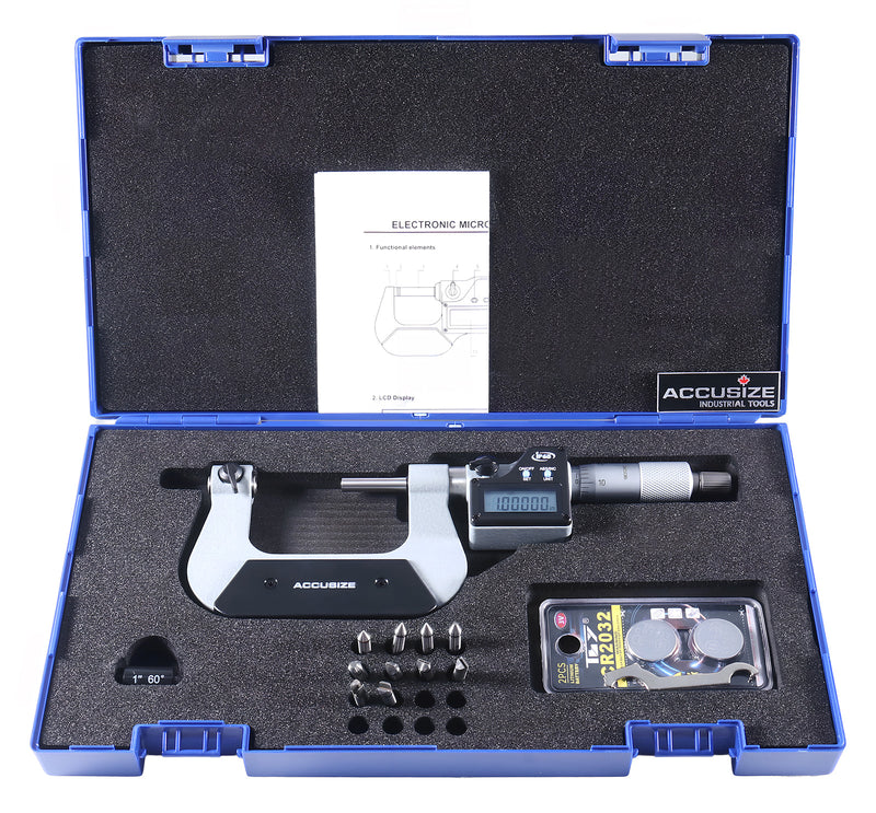 Electronic Screw Thread Micrometer, IP65 Liquid Proof and Dust Proof