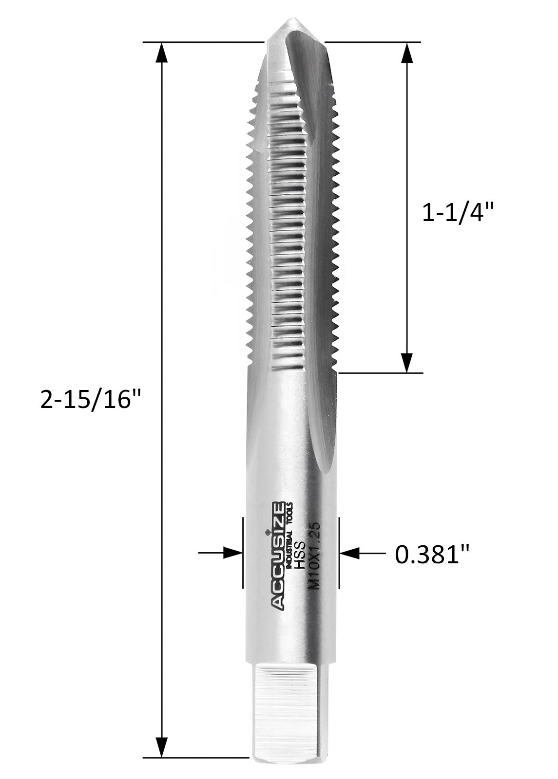 HSS Metric Spiral Flute Point Taps