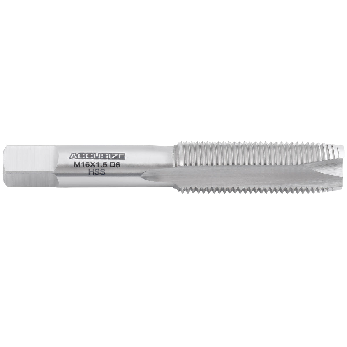 M16x1.5, 3 Flutes H.S.S. Metric Spiral Point Tap, Fully Ground, American Standard, SPT-16M-150