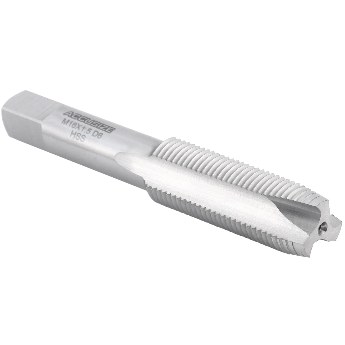 M16x1.5, 3 Flutes H.S.S. Metric Spiral Point Tap, Fully Ground, American Standard, SPT-16M-150