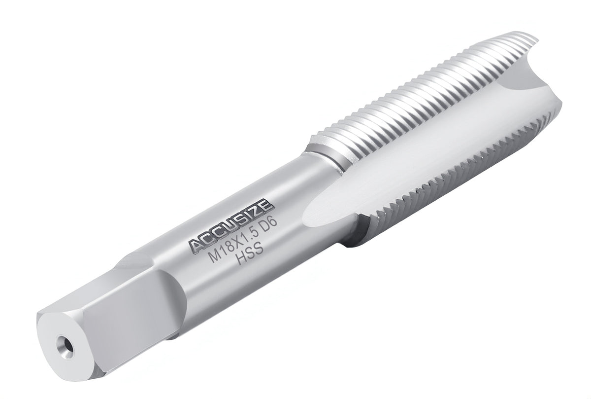 M18x1.5 H.S.S. Metric Spiral Point Tap, 3 Flutes, Fully Ground, American Standard, SPT-18M-150