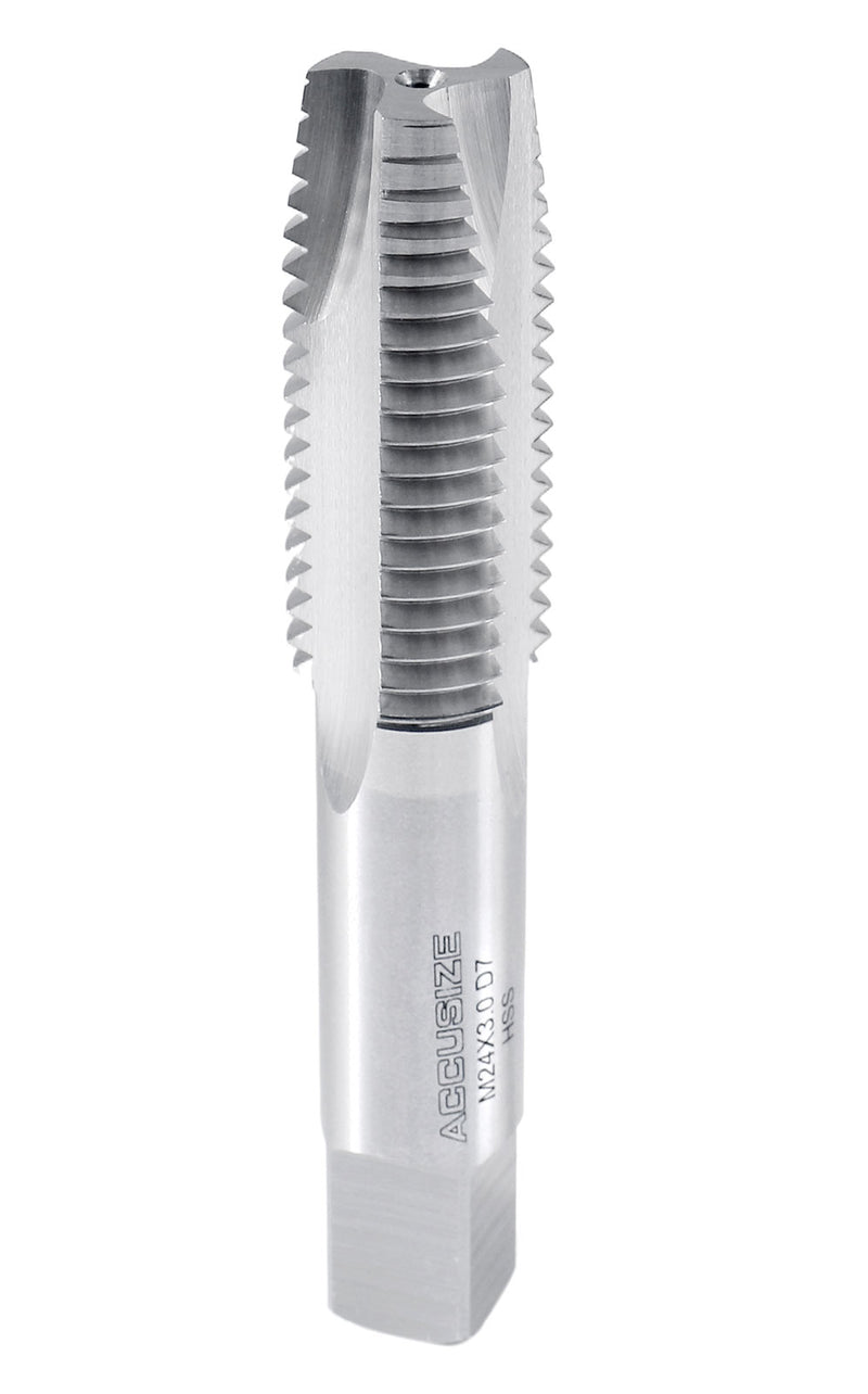 M24X3.0 H.S.S. Metric Spiral Point Tap, 3 Flutes, Fully Ground, American Standard, Spt-24M-300