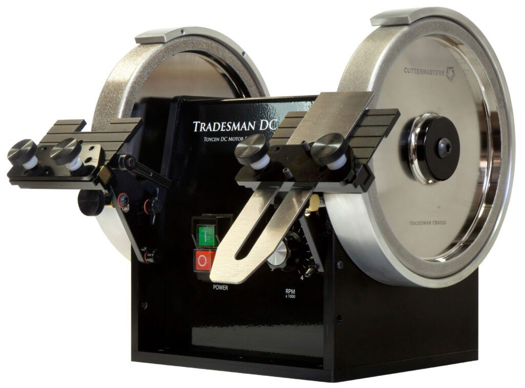Cuttermasters Tradesman Woodturner – Includes Two 8″ Wheels (Choose Grit) and standard rests (CR wheels have corner Radius), T8TW