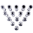 15 Pcs 1/8-1'' by 16ths 5C Precision Round Collets Hardened and Ground, 0200-0571