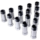 15 Pcs 1/8-1'' by 16ths 5C Precision Round Collets Hardened and Ground, 0200-0571