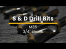 ANSI M35(H.S.S. + 5% Cobalt) 1/2" Shank S & D Drill, 135° Split Point