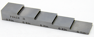 UTG-0500, Phase II UTG-0500 Steel 5-Step Block for Ultrasonic Thickness Gauge