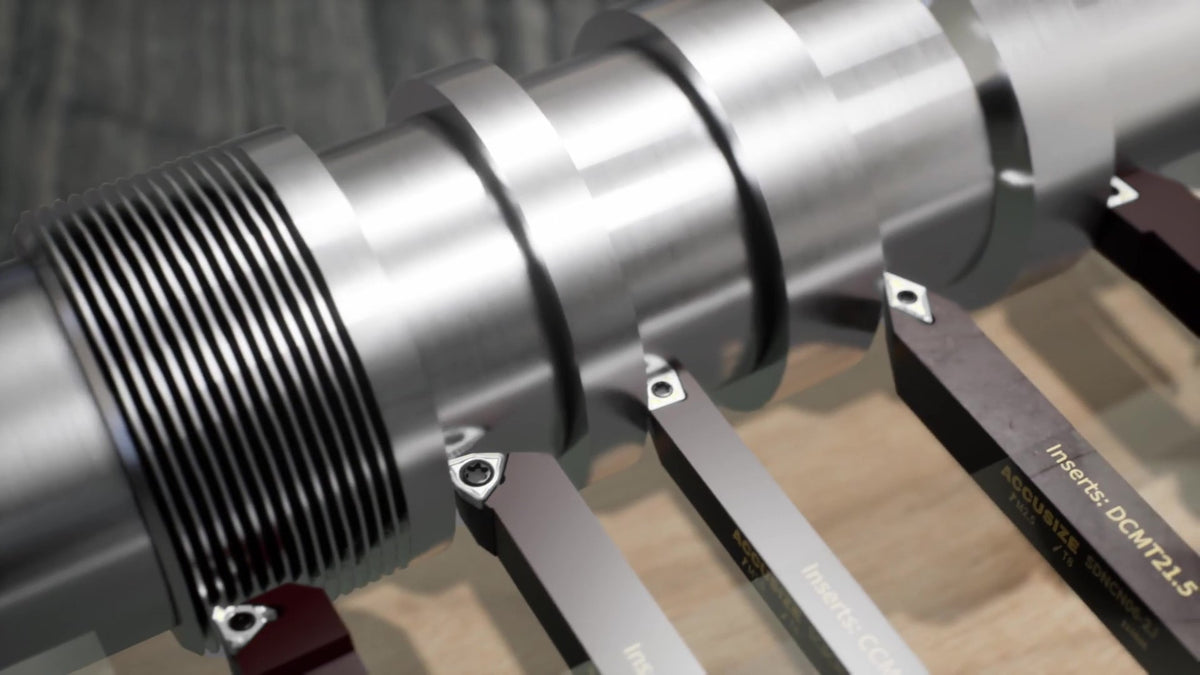 Accusize Indexable Turning Tools Machining Aluminum Workpiece