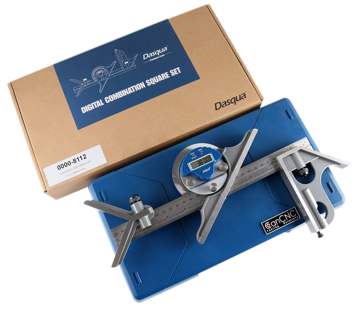 4pc Electronic Digital Combination Square Set, 12''/300mm, E/M Graduation, 0000-8112