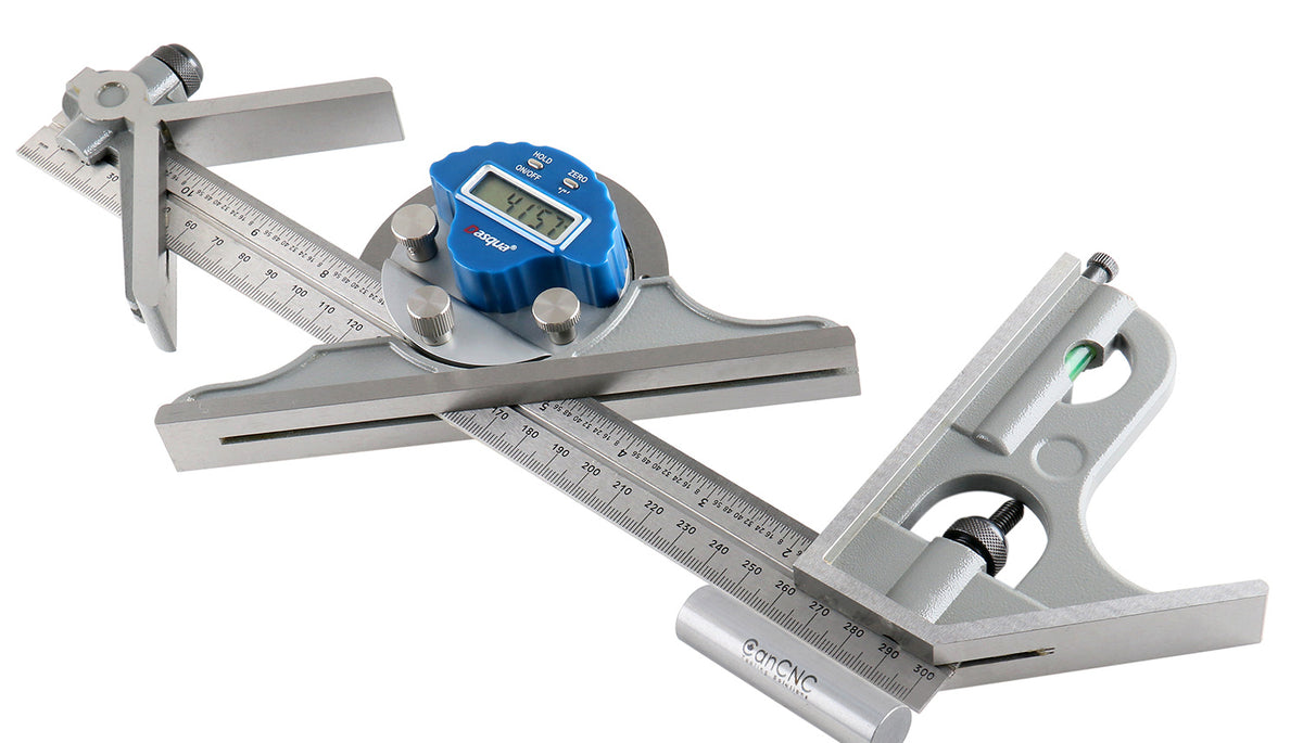 4pc Electronic Digital Combination Square Set, 12''/300mm, E/M Graduation, 0000-8112