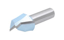Accusize Industrial Tools 1/2" Shk Dia x 1" Cutting Dia Double Flute Carbide Tipped Bottom Cleaning (Surface Planing) Router Bit, 0012-0001