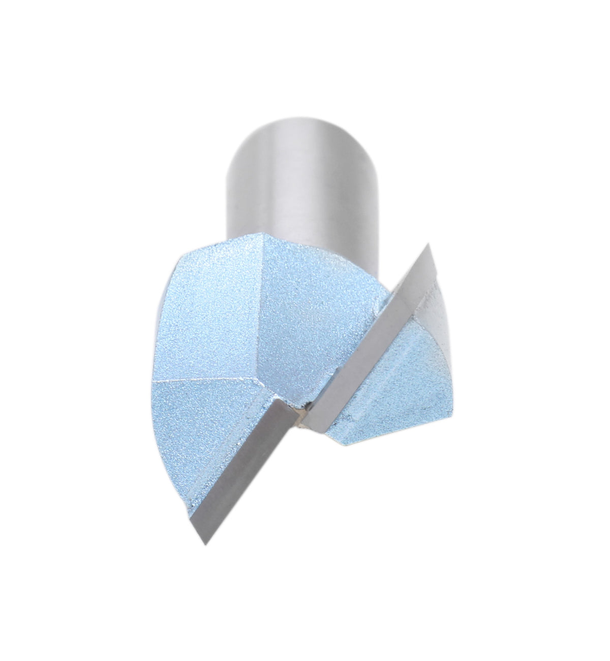 Accusize Industrial Tools 1/2" Shk Dia x 1" Cutting Dia Double Flute Carbide Tipped Bottom Cleaning (Surface Planing) Router Bit, 0012-0001