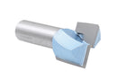 Accusize Industrial Tools 1/2" Shk Dia x 1" Cutting Dia Double Flute Carbide Tipped Bottom Cleaning (Surface Planing) Router Bit, 0012-0001