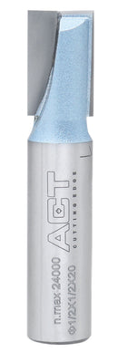 Accusize Industrial Tools 1/2" Shk Dia x 1/2" Cutting Dia Double Flute Carbide Tipped Bottom Cleaning (Surface Planing) Router Bit, 0012-0012