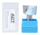 Accusize Industrial Tools 1/2" Shk Dia x 1-1/2" Cutting Dia Double Flute Carbide Tipped Bottom Cleaning (Surface Planing) Router Bit, 0012-0112