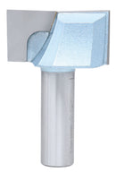Accusize Industrial Tools 1/2" Shk Dia x 1-1/2" Cutting Dia Double Flute Carbide Tipped Bottom Cleaning (Surface Planing) Router Bit, 0012-0112