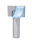 Accusize Industrial Tools 1/2" Shk Dia x 1-1/4" Cutting Dia Double Flute Carbide Tipped Bottom Cleaning (Surface Planing) Router Bit, 0012-0114