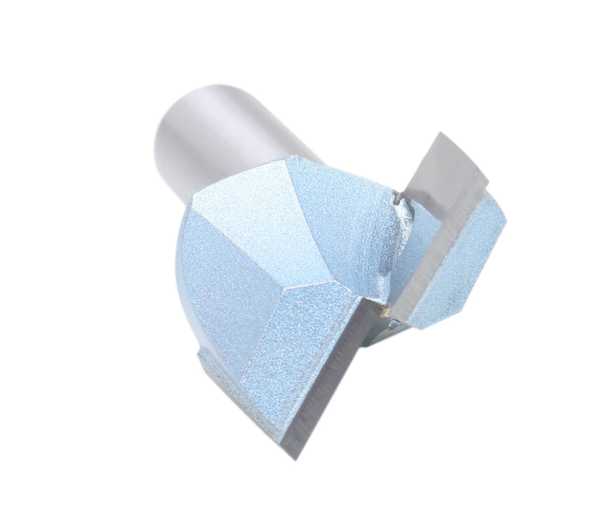 Accusize Industrial Tools 1/2" Shk Dia x 1-1/4" Cutting Dia Double Flute Carbide Tipped Bottom Cleaning (Surface Planing) Router Bit, 0012-0114