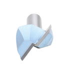 Accusize Industrial Tools 1/2" Shk Dia x 1-1/4" Cutting Dia Double Flute Carbide Tipped Bottom Cleaning (Surface Planing) Router Bit, 0012-0114