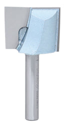 Accusize Industrial Tools 1/4" Shk Dia x 1" Cutting Dia Double Flute Carbide Tipped Bottom Cleaning (Surface Planing) Router Bit, 0014-0001