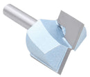 Accusize Industrial Tools 1/4" Shk Dia x 1" Cutting Dia Double Flute Carbide Tipped Bottom Cleaning (Surface Planing) Router Bit, 0014-0001
