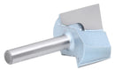 Accusize Industrial Tools 1/4" Shk Dia x 1" Cutting Dia Double Flute Carbide Tipped Bottom Cleaning (Surface Planing) Router Bit, 0014-0001