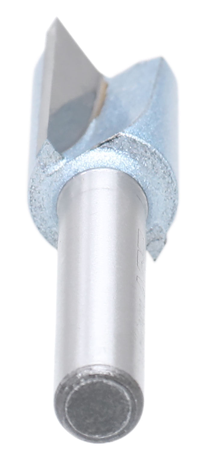 Accusize Industrial Tools 1/4" Shk Dia x 1/2" Cutting Dia Double Flute Carbide Tipped Bottom Cleaning (Surface Planing) Router Bit, 0014-0012