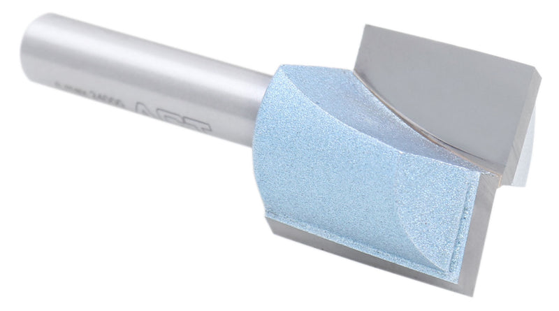 Accusize Industrial Tools 1/4" Shk Dia x 3/4" Cutting Dia Double Flute Carbide Tipped Bottom Cleaning (Surface Planing) Router Bit, 0014-0034