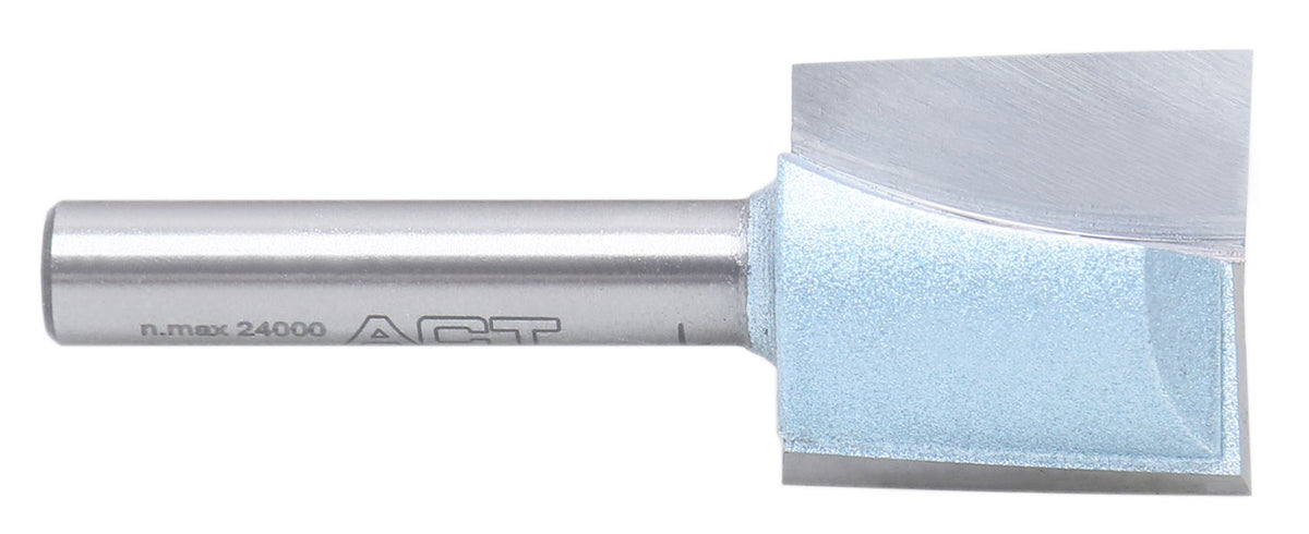 Accusize Industrial Tools 1/4" Shk Dia x 3/4" Cutting Dia Double Flute Carbide Tipped Bottom Cleaning (Surface Planing) Router Bit, 0014-0034