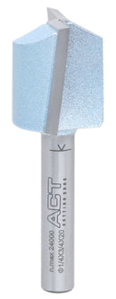 Accusize Industrial Tools 1/4" Shk Dia x 3/4" Cutting Dia Double Flute Carbide Tipped Bottom Cleaning (Surface Planing) Router Bit, 0014-0034
