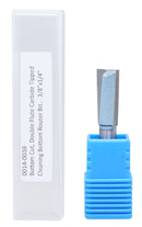 Accusize Industrial Tools 1/4" Shk Dia x 3/8" Cutting Dia Double Flute Carbide Tipped Bottom Cleaning (Surface Planing) Router Bit, 0014-0038