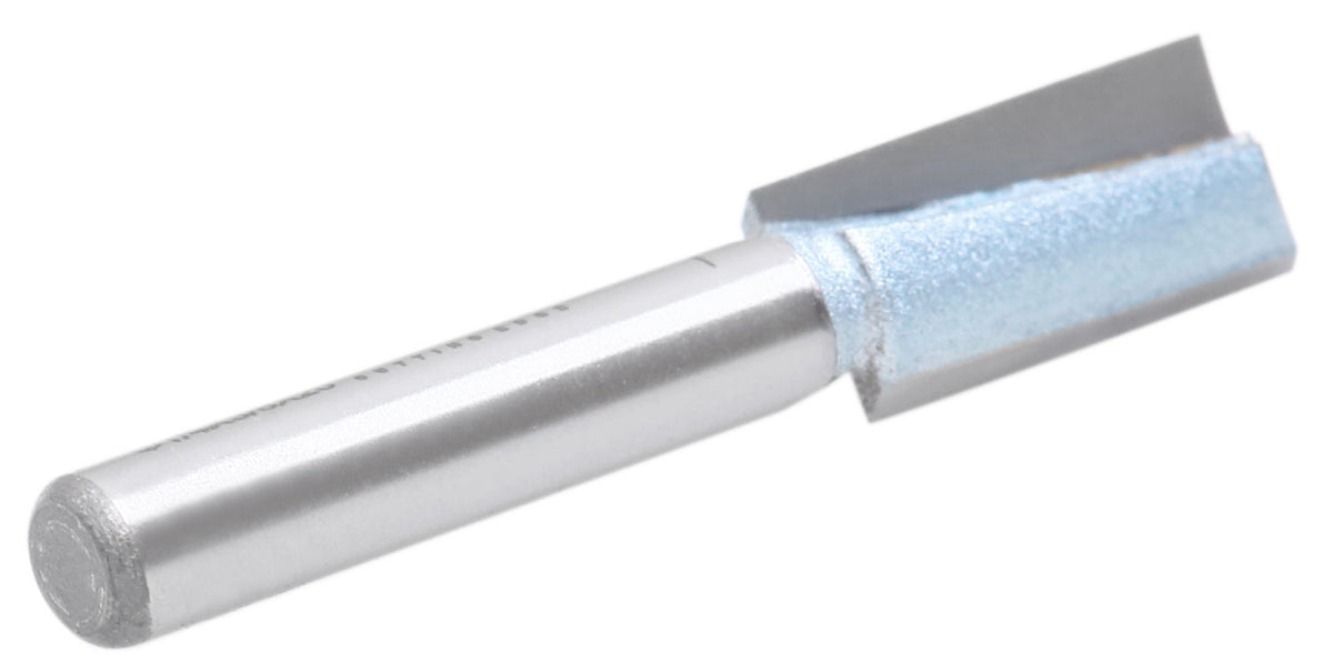 Accusize Industrial Tools 1/4" Shk Dia x 3/8" Cutting Dia Double Flute Carbide Tipped Bottom Cleaning (Surface Planing) Router Bit, 0014-0038