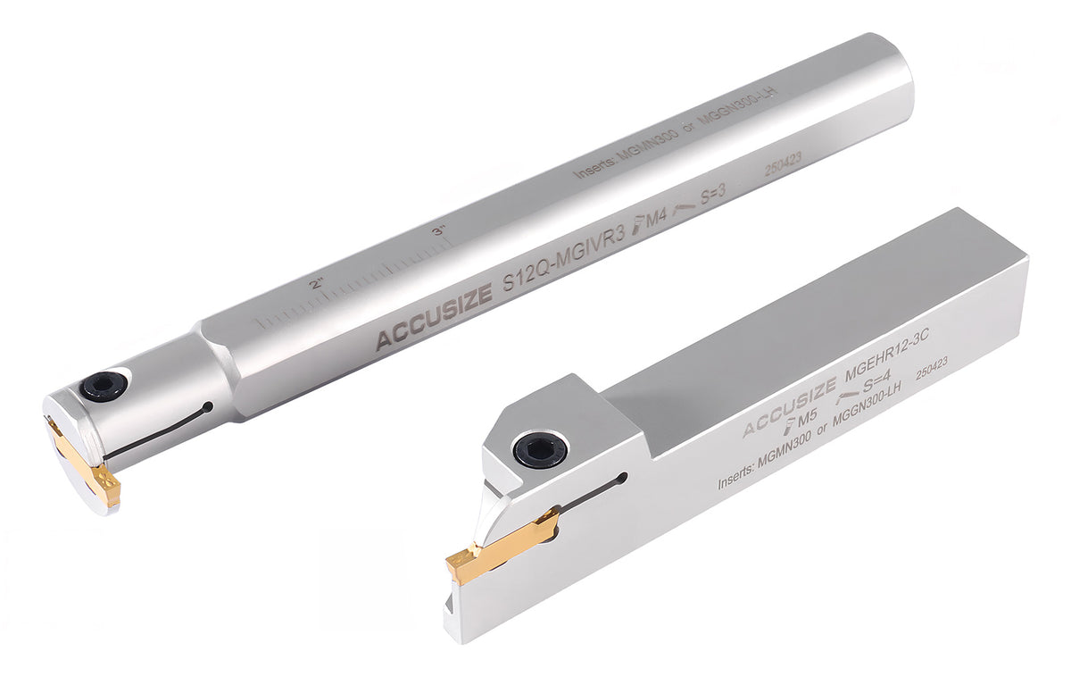 2Pc Indexable External & Internal Grooving Tool Set