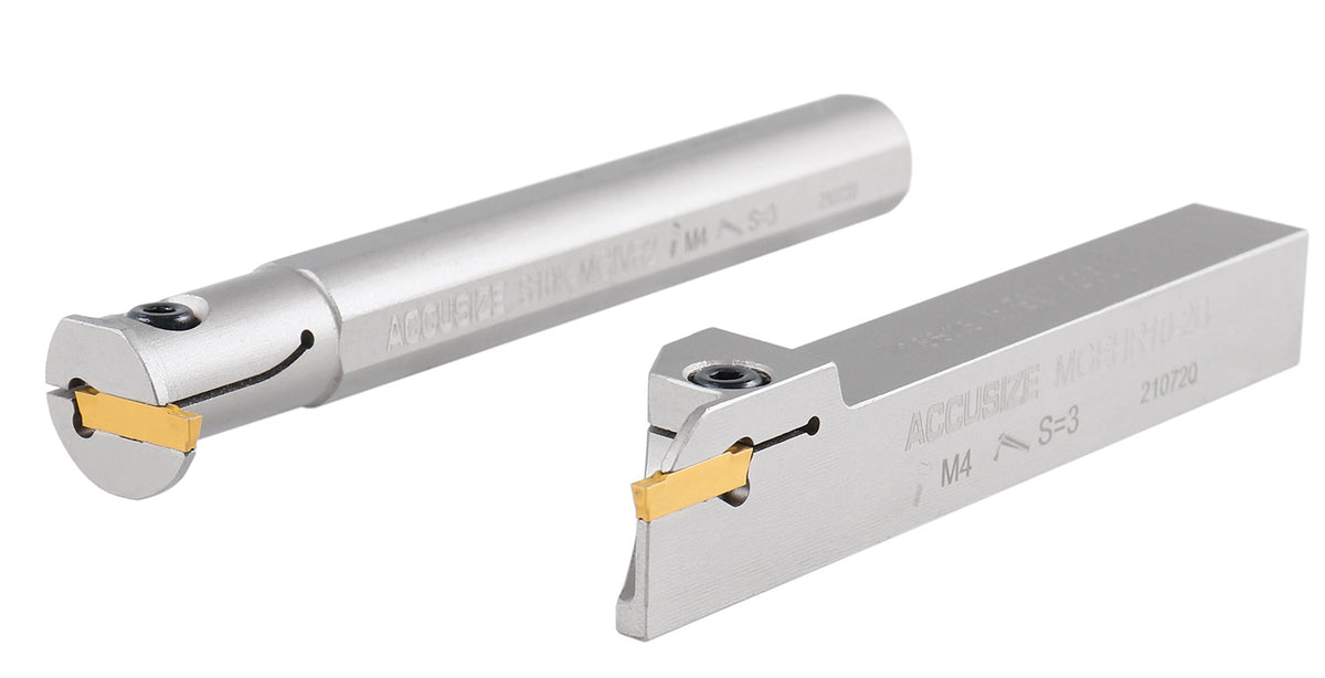 2Pc Indexable External & Internal Grooving Tool Set