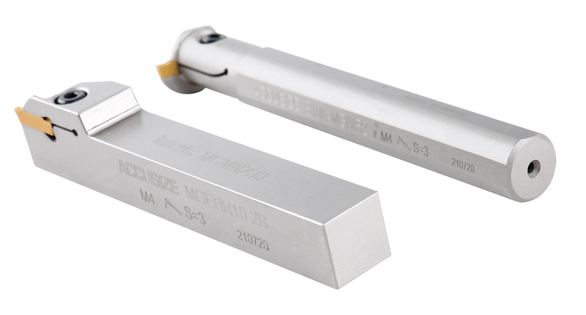 2Pc Indexable External & Internal Grooving Tool Set