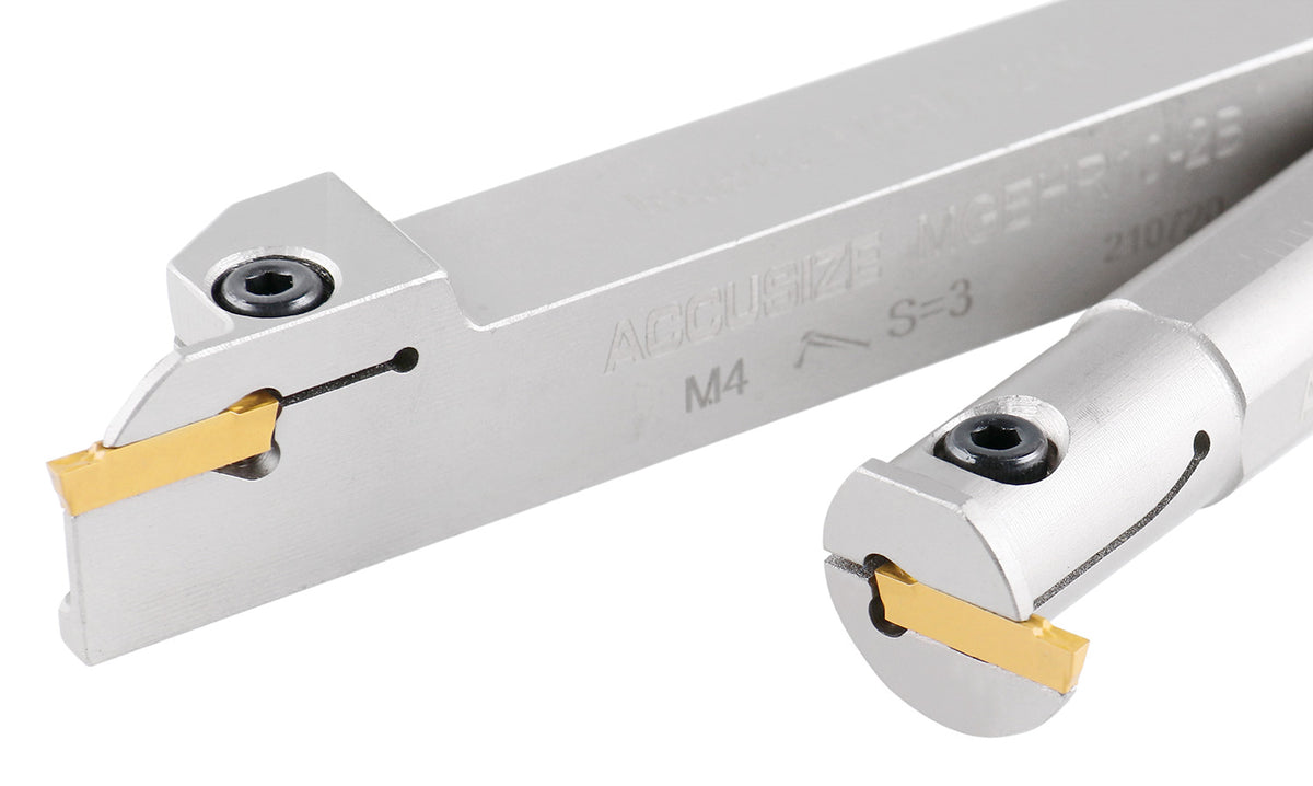2Pc Indexable External & Internal Grooving Tool Set