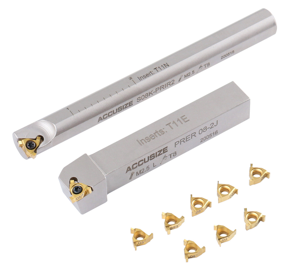 1/2'' Shank, 2Pcs/Set Indexable Groove Tools, 0028-1230
