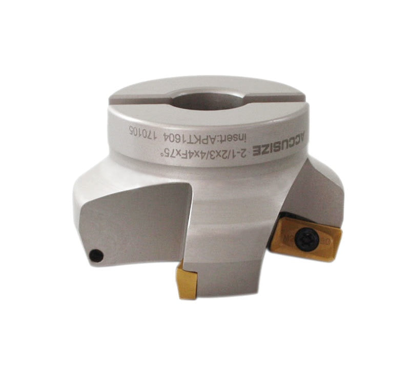 75 Degree Indexable Face Mills with Carbide APKT1604 Inserts