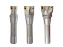 Fraises à extrémité indexables à tige R8 de 1 po, 1-1/2 po et 2" à 90 degrés avec inserts en carbure APKT