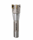 Fraises à extrémité indexables à tige R8 de 1 po, 1-1/2 po et 2" à 90 degrés avec inserts en carbure APKT