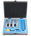 4 Pc 90 Deg Indexable End Mill Set with Apkt11t3 Inserts, Cutter Diameter Includes 1/2'', 5/8'', 3/4'' and 1'', 0028-8416