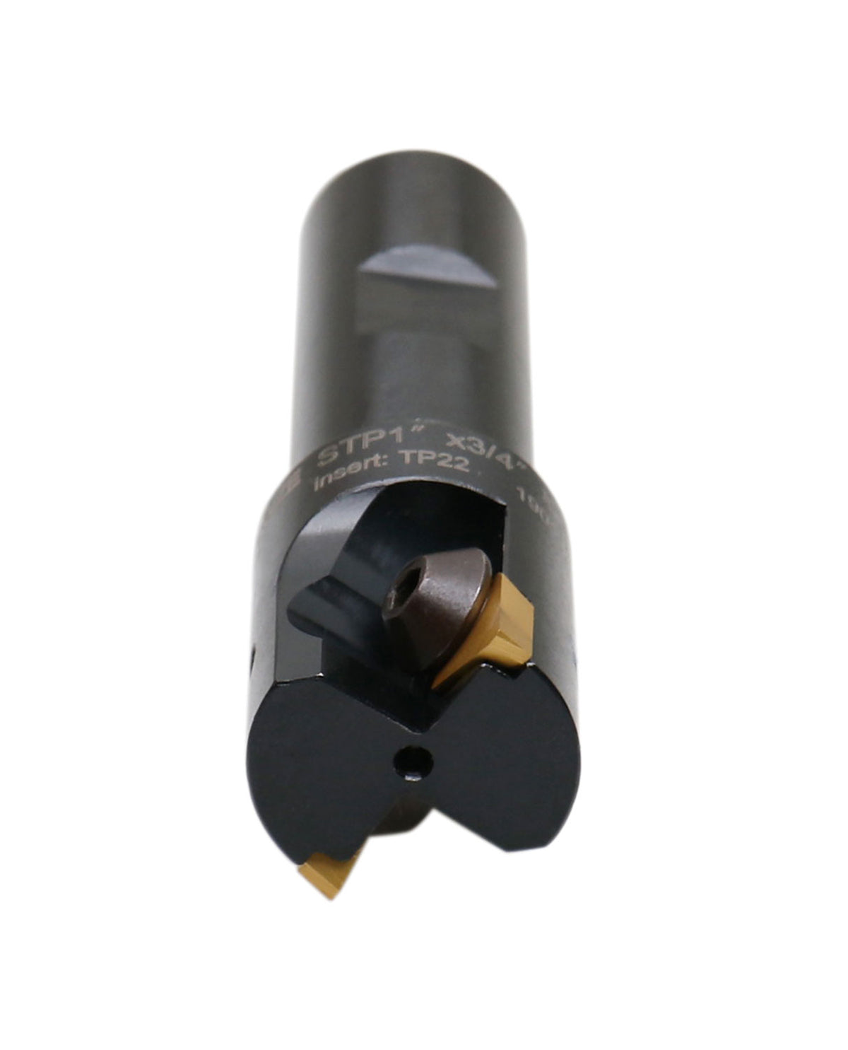 Indexable End Mill with 2 Pcs Tpg32 Carbide Inserts, 1'' Cuting Diameter, 3/4'' Straight Shank, 0046-0912
