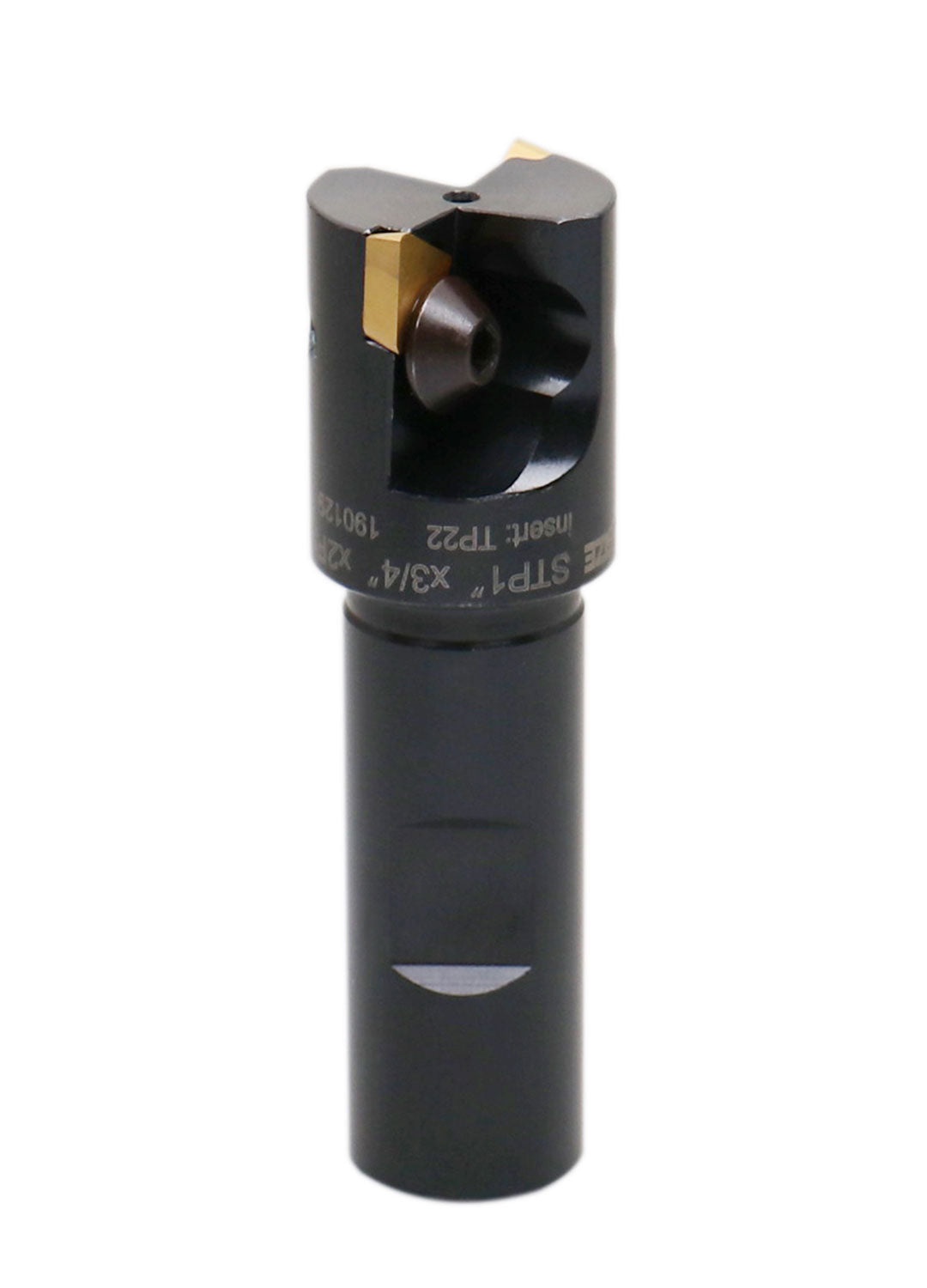 Indexable End Mill with 2 Pcs Tpg32 Carbide Inserts, 1'' Cuting Diameter, 3/4'' Straight Shank, 0046-0912