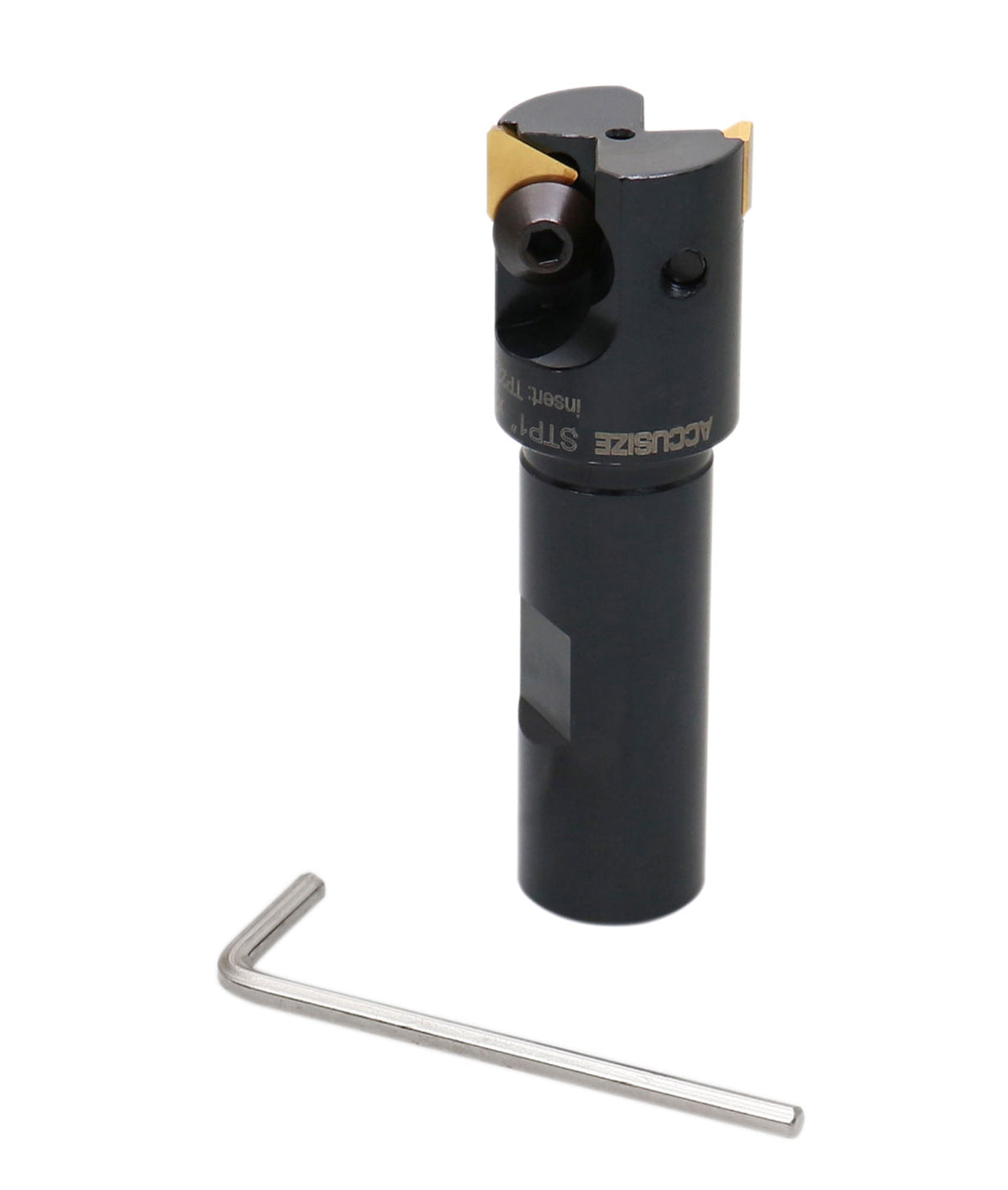 Indexable End Mill with 2 Pcs Tpg32 Carbide Inserts, 1'' Cuting Diameter, 3/4'' Straight Shank, 0046-0912