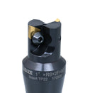 1'' Carbide Indexable End Mill, R8 Shank, 2 Flute, with Tpg22 Inserts, 0046-0915