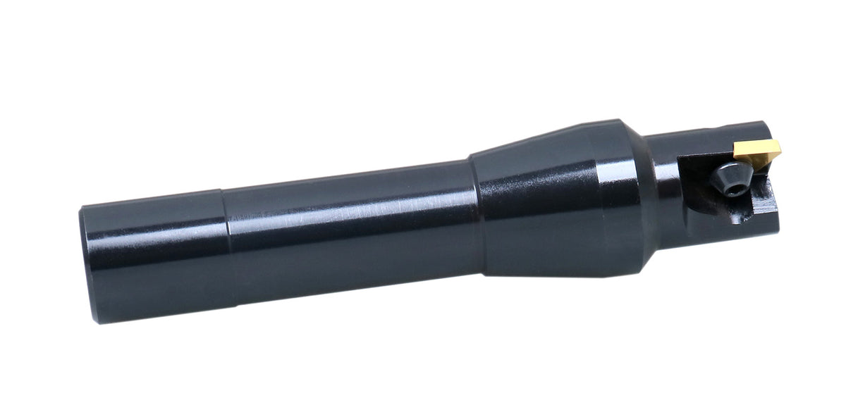 1'' Carbide Indexable End Mill, R8 Shank, 2 Flute, with Tpg22 Inserts, 0046-0915