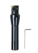 1'' Carbide Indexable End Mill, R8 Shank, 2 Flute, with Tpg22 Inserts, 0046-0915