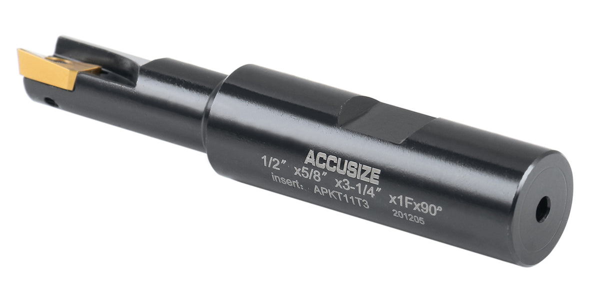 1/2" 90 Deg Square Shoulder Indexable End Mill plus 11 APKT11T308 Carbide Inserts, #0056-0913+0056-1130