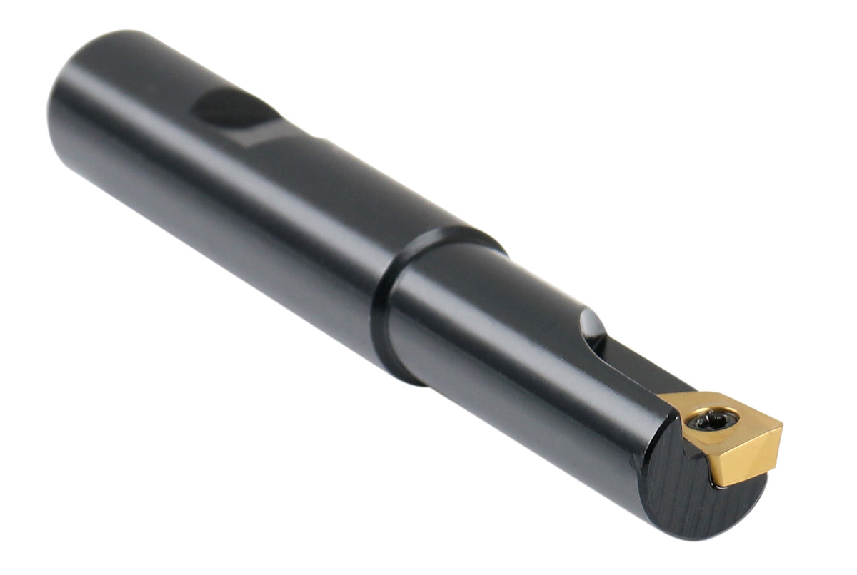 1/2'' 90 Deg Square Shoulder Indexable End Mill, 3-1/4'' Overall Length, Apkt11t3 Carbide Insert, 1 Flute, 0056-0914