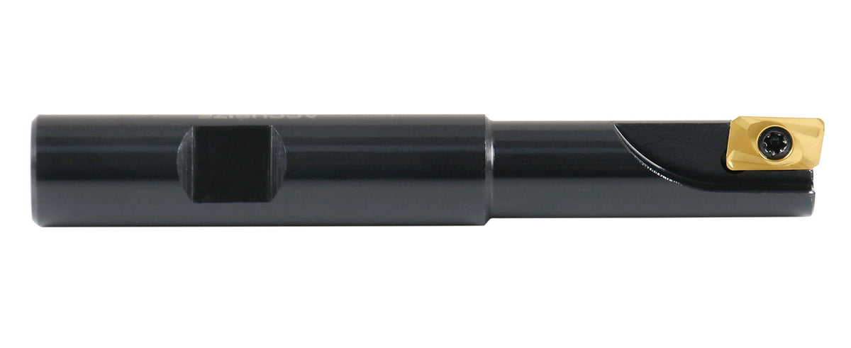 1/2'' 90 Deg Square Shoulder Indexable End Mill, 3-1/4'' Overall Length, Apkt11t3 Carbide Insert, 1 Flute, 0056-0914